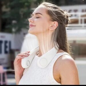 Portable White Neck Fan